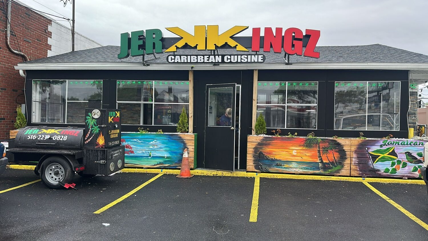 Illuminated awning for Jerk Kingz Caribbean Cuisine