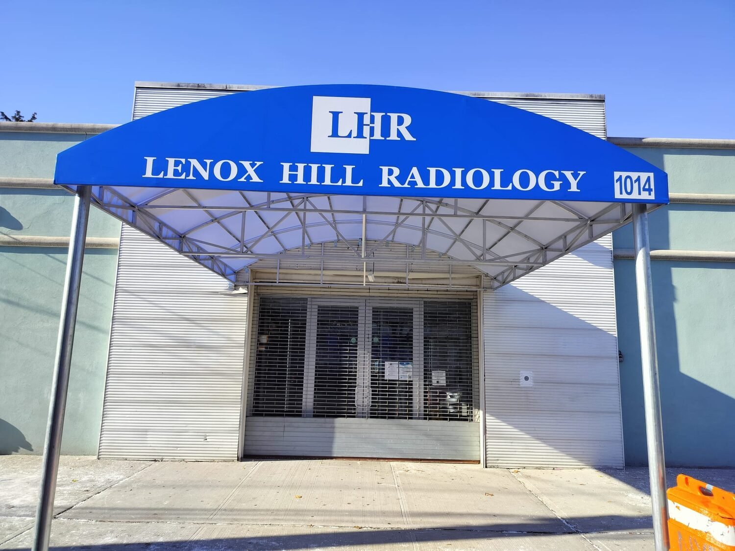 Entrance canopy for Lenox Hill Radiology