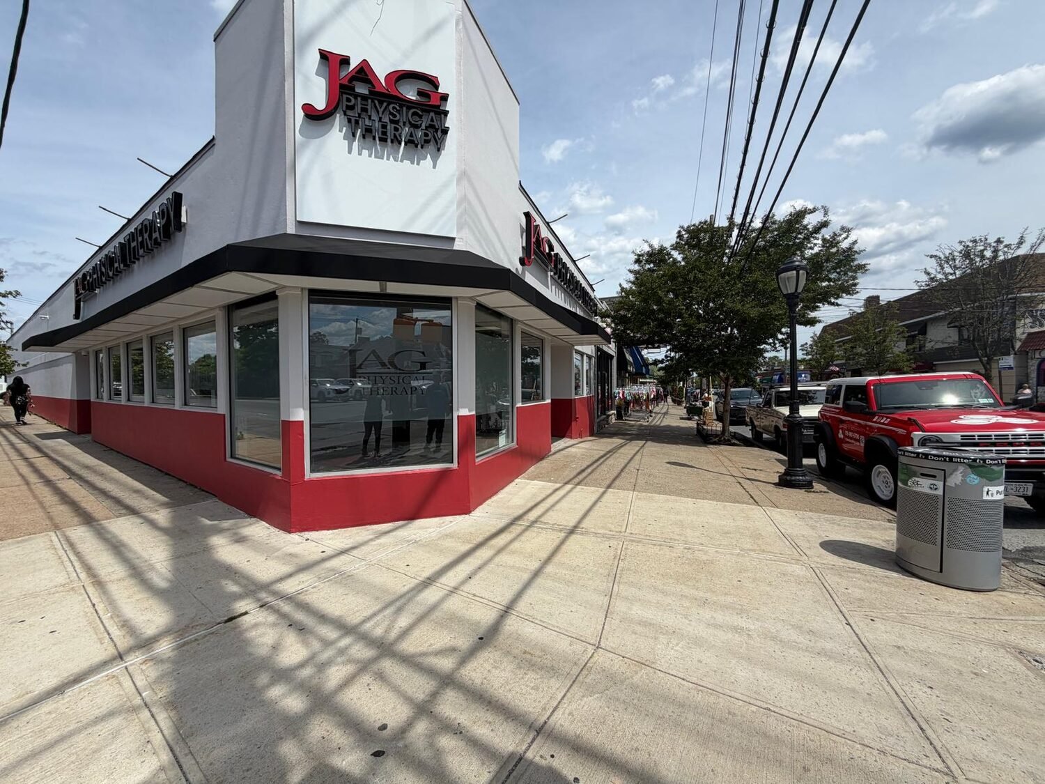 Channel letters on a corner building for JAG One Physical Therapy