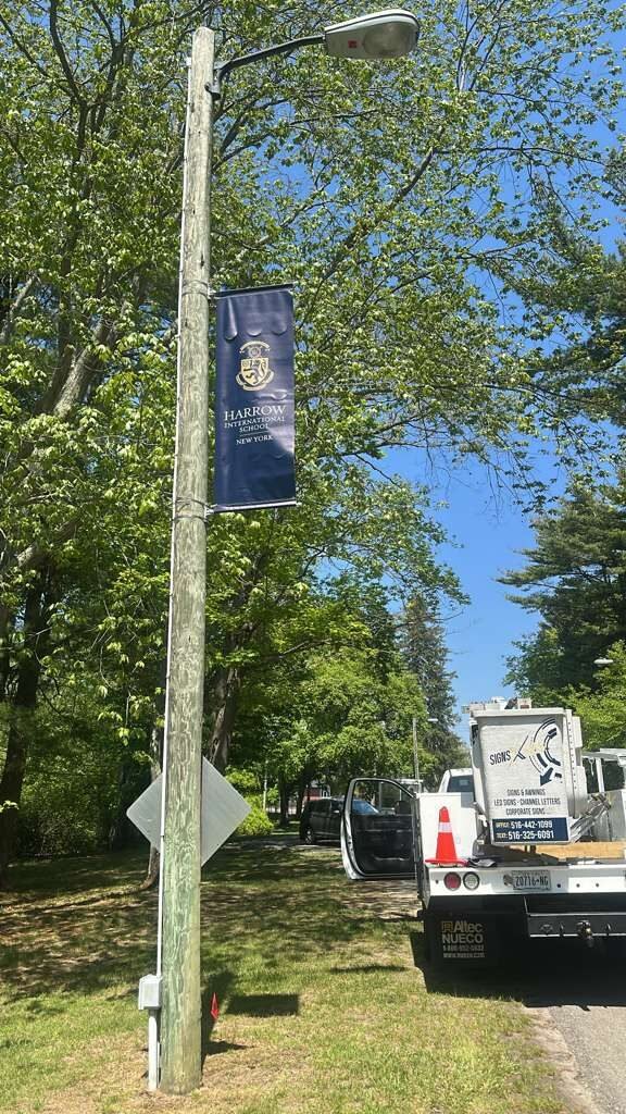 Street pole banner for Schechter School of Long Island