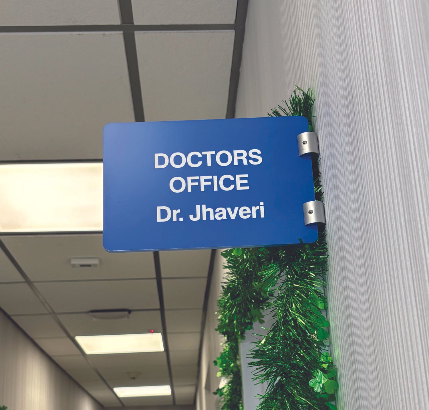 Projecting corridor sign for Medical office