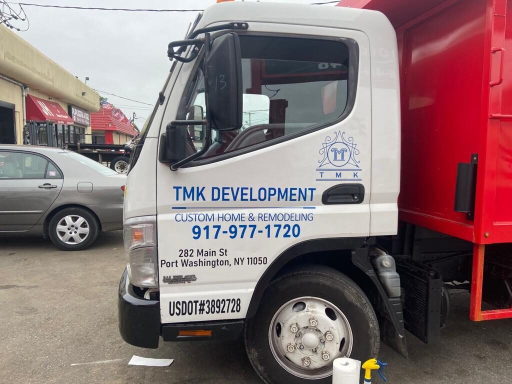 Truck door lettering with DOT numbers for TMK Development